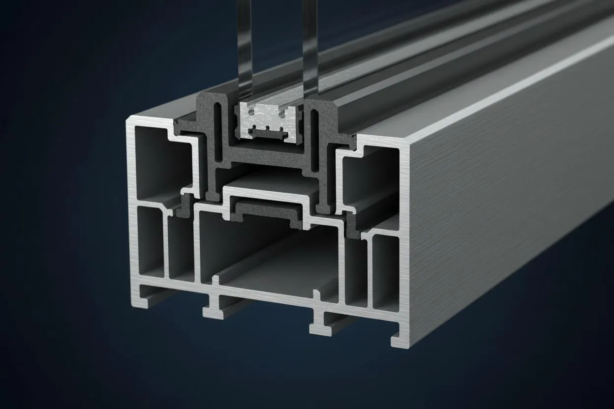 Aluminium kozijnprofiel detail